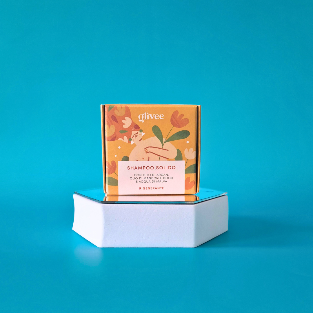 Shampoo solido rigenerante - Con olio di Argan, di mandorle dolci e acqua di malva