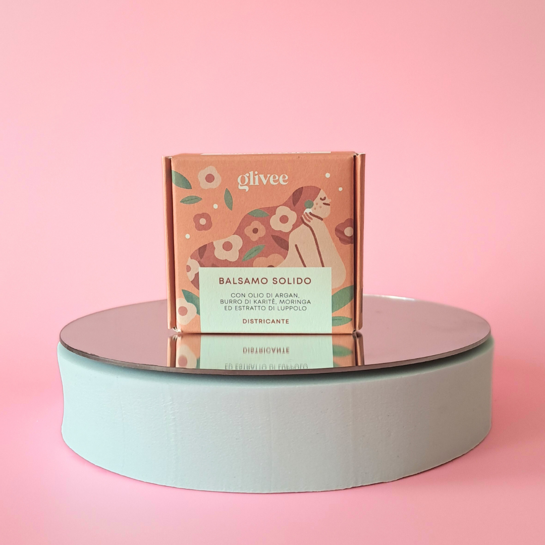 Balsamo solido districante - Con olio di Argan, moringa ed estratto di luppolo