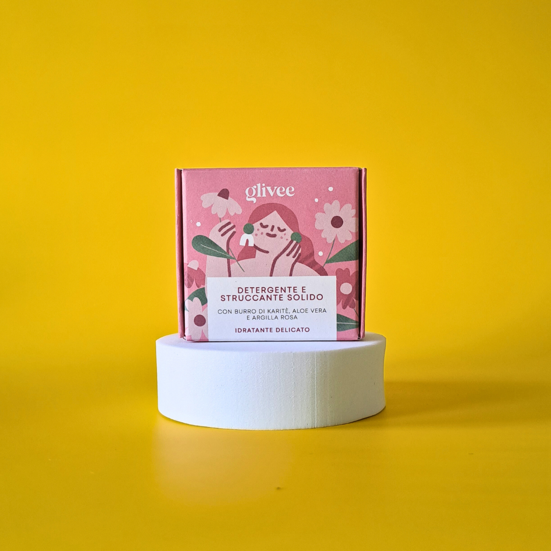 Detergente e struccante viso delicato - Con burro di karitè, aloe vera e argilla rosa