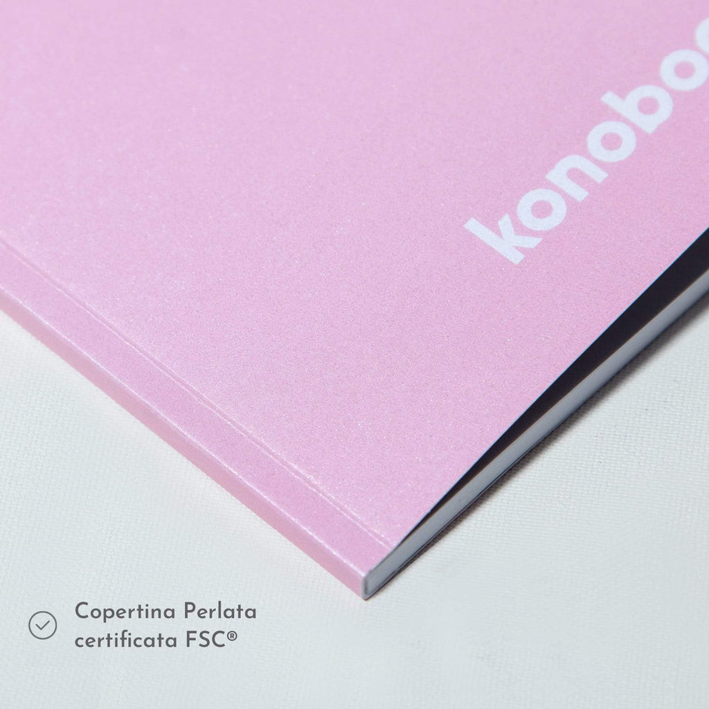 Quaderno Puntinato con copertina perlata - PinkPearl Quaderno Konobooks    - Glivee