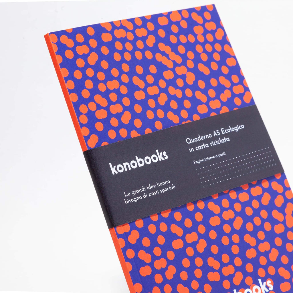 Quaderno Puntinato in carta riciclata FleckO Quaderno Konobooks    - Glivee