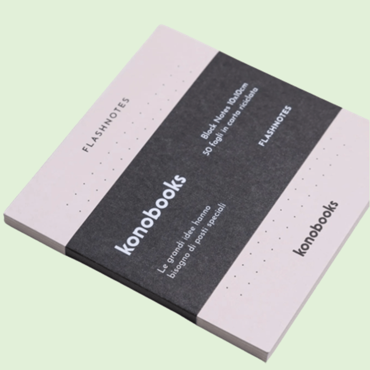 FlashNotes – Carta riciclata sabbia Quaderno Konobooks    - Glivee