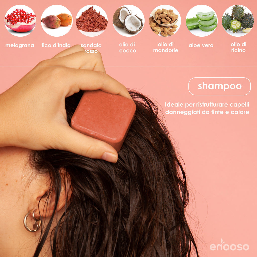 Set shampoo solido ristrutturante x2 Shampoo Enooso    - Glivee